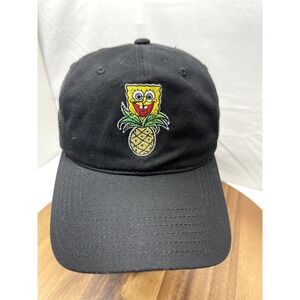 SpongeBob SquarePants Hat Cap Adjustable Cap Strapback Black SpongeBob Pineapple